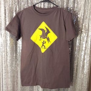 Dinosaur road sign T-shirt